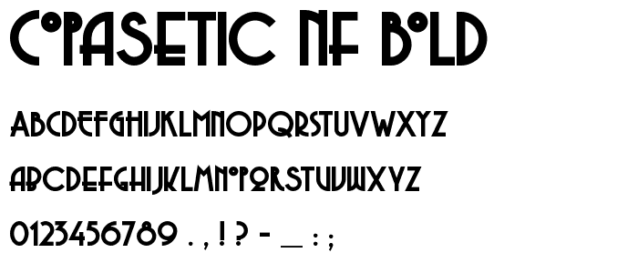 Copasetic NF Bold font